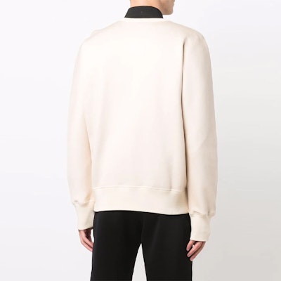 Alexander McQueen FW21 Beige Graphic Loose Fit Crewneck Sweatshirt Mens. 664680-QRX55-9545 Purchase Alexander McQueen FW21 Beige Graphic Loose Fit Crewneck Sweatshirt Mens. 664680-QRX55-9545