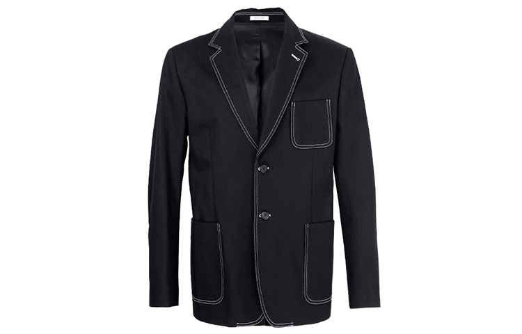 Alexander McQueen FW21 Black Cotton Jacket with Stitching Details 643734-QRY73-1000