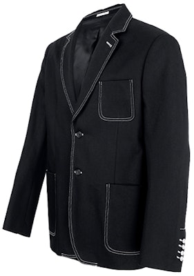 알렉산더 맥퀸 FW21 블랙 코튼 재킷 스티칭 디테일 643734-QRY73-1000 Shop 알렉산더 맥퀸 FW21 블랙 코튼 재킷 스티칭 디테일 643734-QRY73-1000