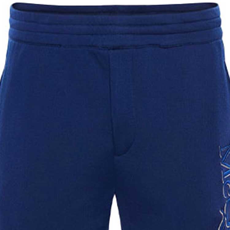 Details for 알렉산더 맥퀸 FW21 블루 레터 자수 쇼츠 662588-QRZ74-0903