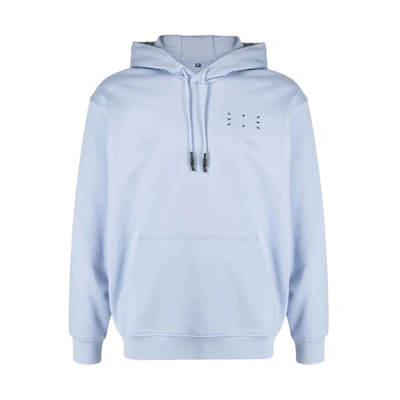 Alexander McQueen FW21 Blue Logo Pullover Hoodie Men 624727-RQR20-5355