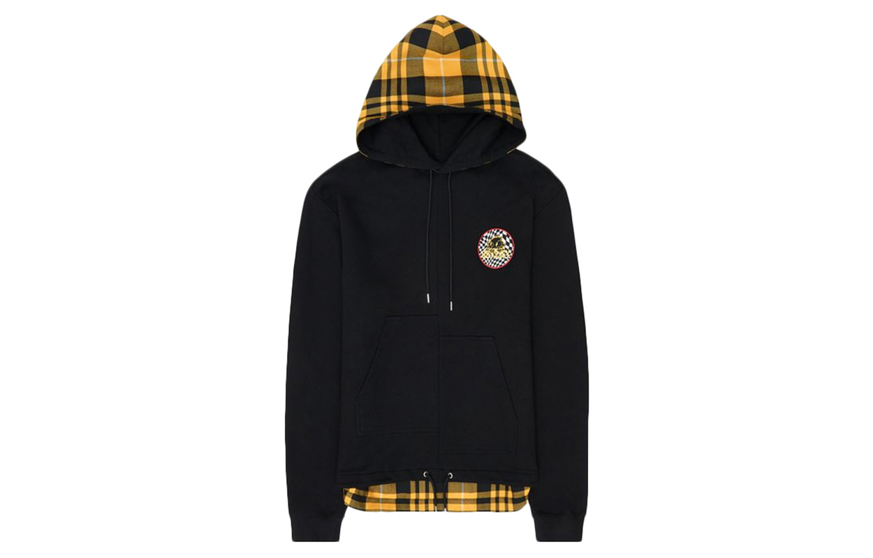 Alexander McQueen FW21 Checkered Hoodie Black Long-Sleeve Sweatshirt 510123-RLQ12-7041