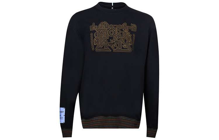 Alexander McQueen FW21 Embroidered Cotton Crewneck Sweatshirt Black () 661263-RRT15-1000