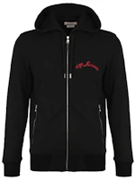 Alexander McQueen FW21 Embroidered Logo Zip-Up Sweatshirt Black Jacket 599617-QRX82-1000 Alexander McQueen FW21 Embroidered Logo Zip-Up Sweatshirt Black Jacket 599617-QRX82-1000