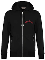 Order Alexander McQueen FW21 刺繡標誌黑色拉鍊外套襯衫 599617-QRX82-1000