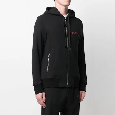 Sudadera Negra con Cremallera y Logo Bordado Alexander McQueen FW21 599617-QRX82-1000 Details for Sudadera Negra con Cremallera y Logo Bordado Alexander McQueen FW21 599617-QRX82-1000