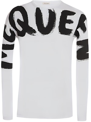 Alexander McQueen FW21 Baju Lengan Panjang Putih Cetakan Huruf 664426-QRZ89-0900 Buy Alexander McQueen FW21 Baju Lengan Panjang Putih Cetakan Huruf 664426-QRZ89-0900