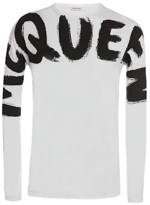 Alexander McQueen FW21 Baju Lengan Panjang Putih Cetakan Huruf 664426-QRZ89-0900 Order Alexander McQueen FW21 Baju Lengan Panjang Putih Cetakan Huruf 664426-QRZ89-0900