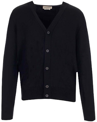 알렉산더 맥퀸 FW21 로고 울 가디건 스웨터 블랙 663622-Q1XBM-1016 Order 알렉산더 맥퀸 FW21 로고 울 가디건 스웨터 블랙 663622-Q1XBM-1016