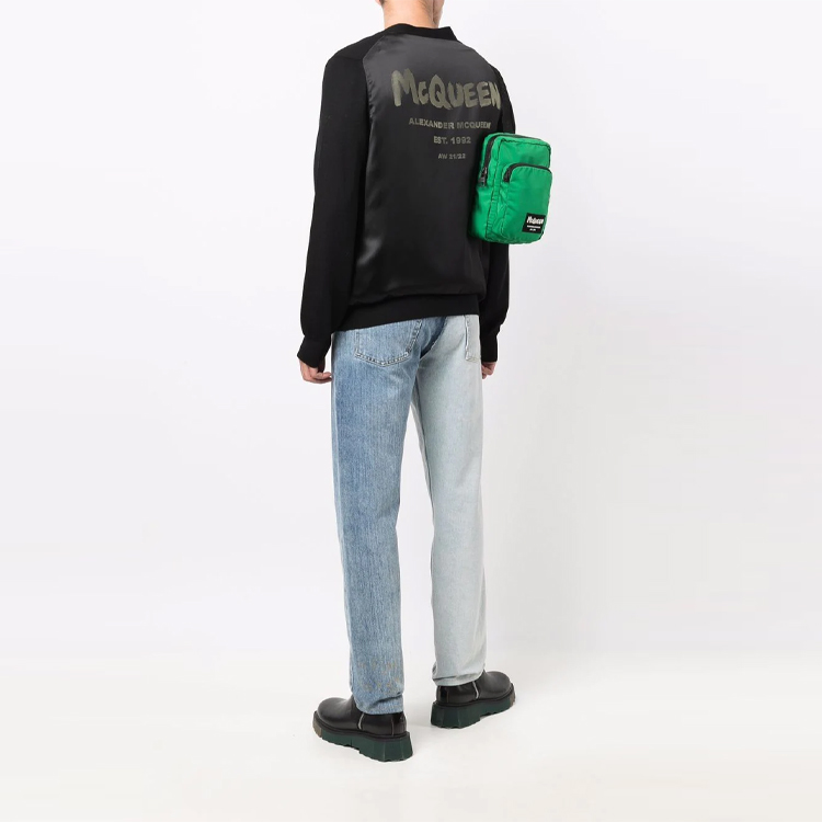 Details for 알렉산더 맥퀸 FW21 로고 울 가디건 스웨터 블랙 663622-Q1XBM-1016