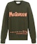 Order Alexander McQueen FW21 Logo Crewneck Knit Sweater Hijau Tentera. 626454Q1WZL3355