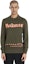 Purchase Alexander McQueen FW21 Logo Crewneck Knit Sweater Hijau Tentera. 626454Q1WZL3355