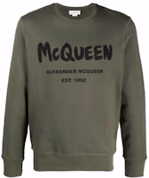 Order Alexander McQueen FW21 綠色標誌印花圓領衛衣 男款 688713-QSZ81-0904