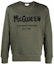 Order 알렉산더 맥퀸 FW21 로고 프린트 그린 맨즈 크루넥 스웻셔츠. 688713-QSZ81-0904