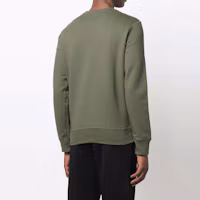 Shop Alexander McQueen FW21 綠色標誌印花圓領衛衣 男款 688713-QSZ81-0904