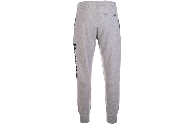 Lookbook アレキサンダー・マックイーン FW21 ロゴプリント ジョガーニットパンツ グレー ホワイト 662580QRZ710902