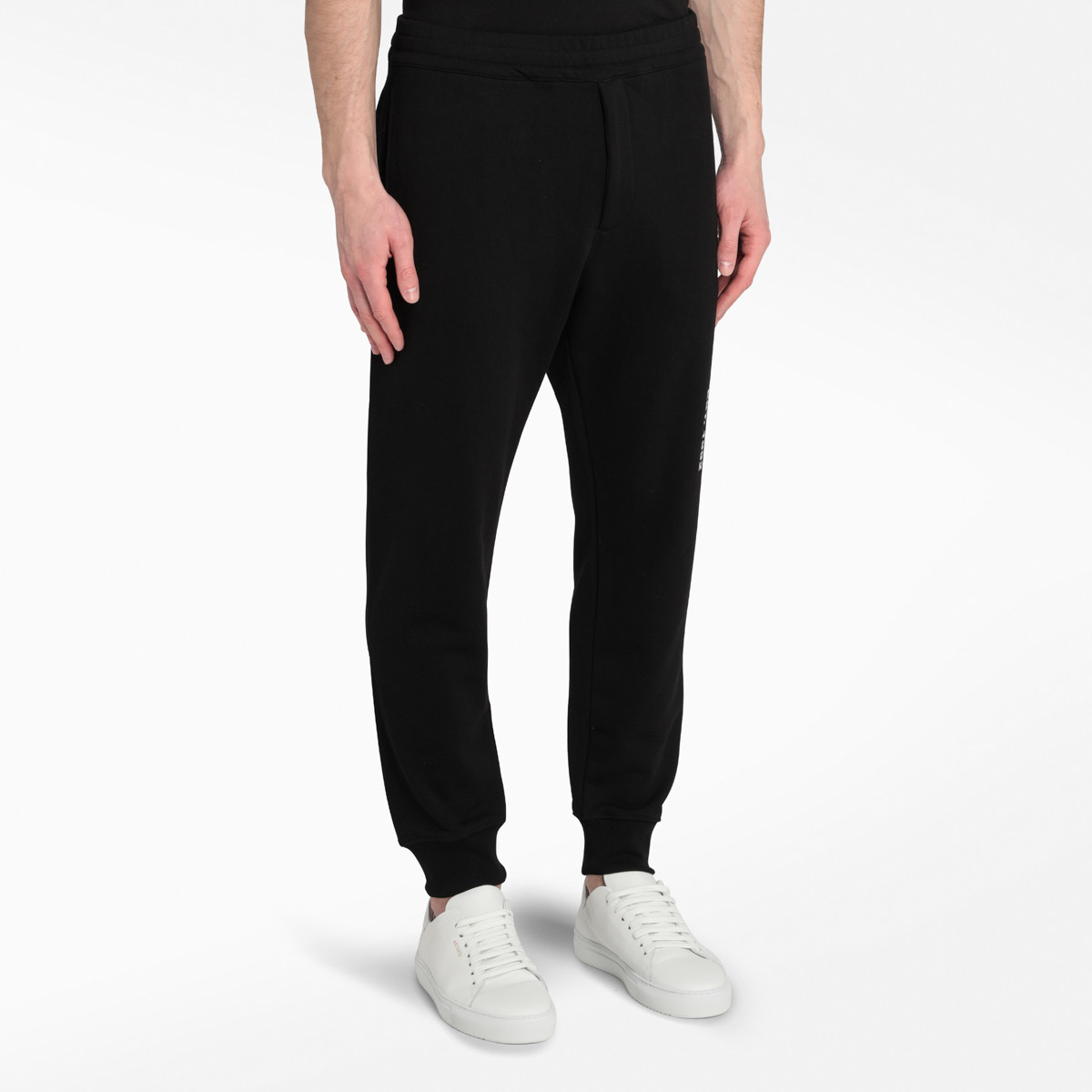 Purchase Alexander McQueen FW21 Logo Print Jogger Sweatpants Black 662580-QRZ71-0901
