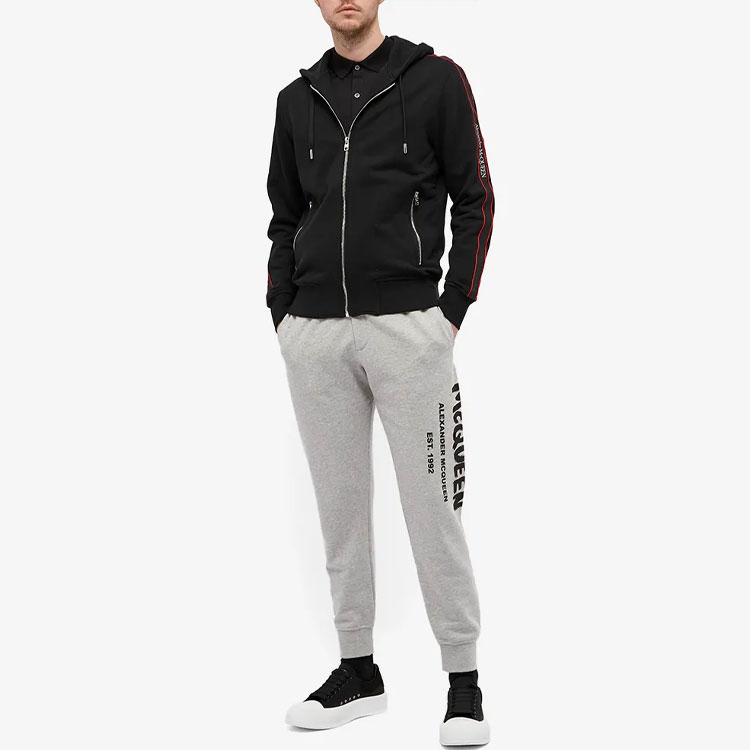 Alexander McQueen FW21 Logo Trim Hoodie Black Sweatshirt 654794-QRX75-0901 圖 3