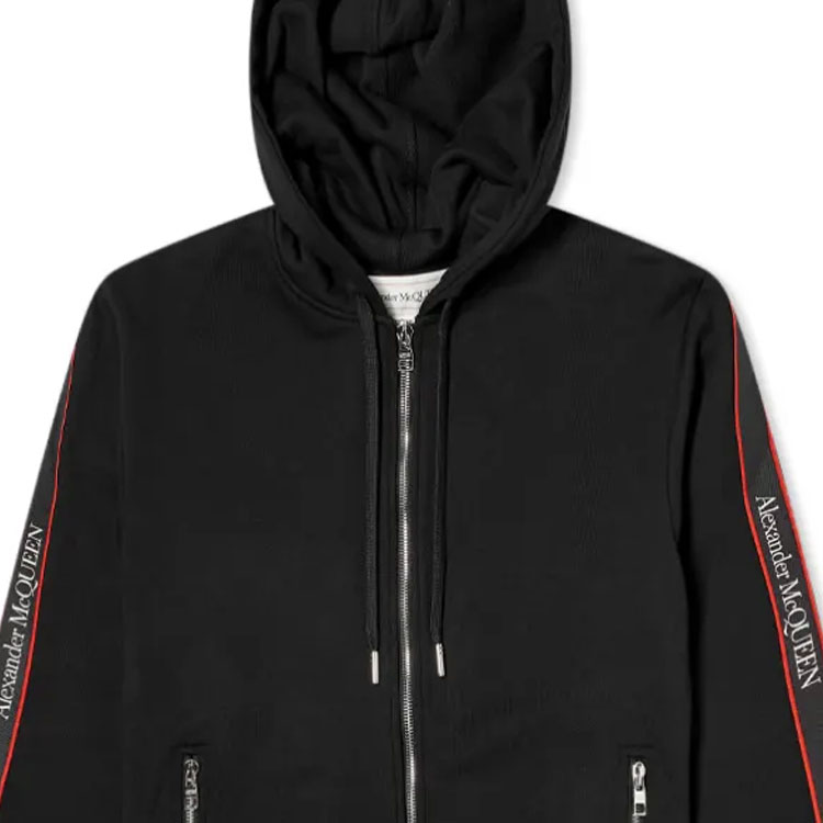 Alexander McQueen FW21 Logo Trim Hoodie Black Sweatshirt 654794-QRX75-0901 圖 6