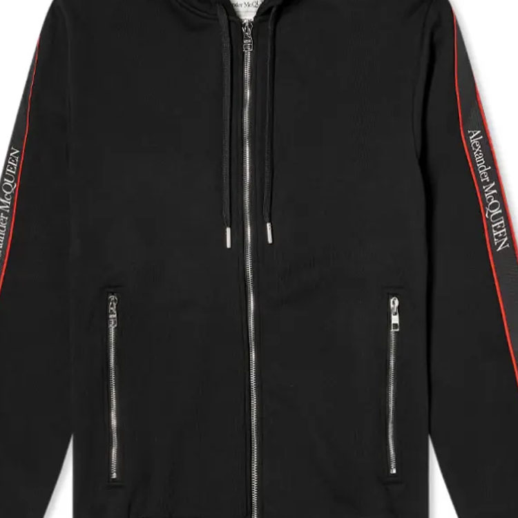 Alexander McQueen FW21 Logo Trim Hoodie Black Sweatshirt 654794-QRX75-0901 圖 7
