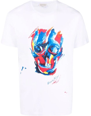 Alexander McQueen Kaos Pendek Slim Fit Putih Pola FW21 Pria 666612-QRZ91-0900 Buy Alexander McQueen Kaos Pendek Slim Fit Putih Pola FW21 Pria 666612-QRZ91-0900