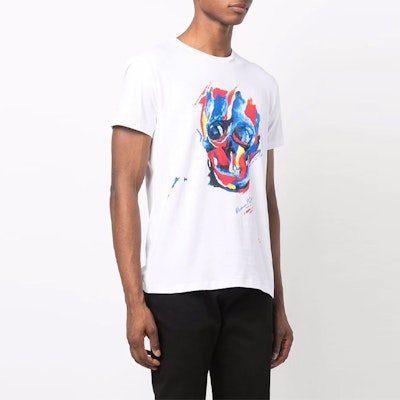 Alexander McQueen Kaos Pendek Slim Fit Putih Pola FW21 Pria 666612-QRZ91-0900 Purchase Alexander McQueen Kaos Pendek Slim Fit Putih Pola FW21 Pria 666612-QRZ91-0900