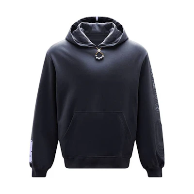 Alexander McQueen FW21 Printed Sleeve Pocket Sweatshirt Charcoal Black 661232-RRT01-1031