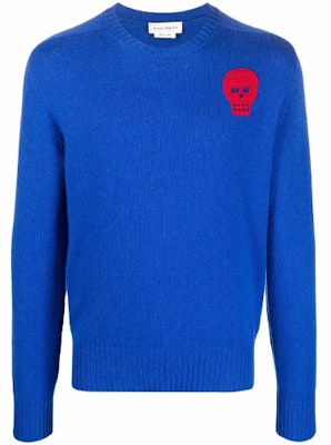 亞歷山大·麥昆 FW21 骷髏鉤織針織毛衣 藍色 668955-Q1XBS-4201 Order 亞歷山大·麥昆 FW21 骷髏鉤織針織毛衣 藍色 668955-Q1XBS-4201