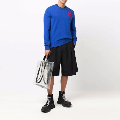 亞歷山大·麥昆 FW21 骷髏鉤織針織毛衣 藍色 668955-Q1XBS-4201 Lookbook 亞歷山大·麥昆 FW21 骷髏鉤織針織毛衣 藍色 668955-Q1XBS-4201