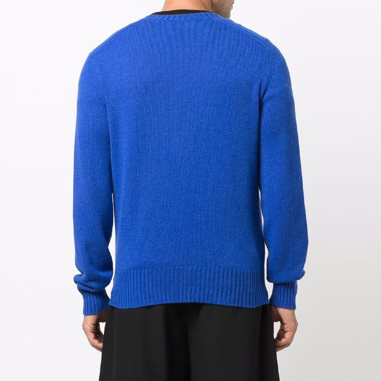 Shop 亞歷山大·麥昆 FW21 骷髏鉤織針織毛衣 藍色 668955-Q1XBS-4201