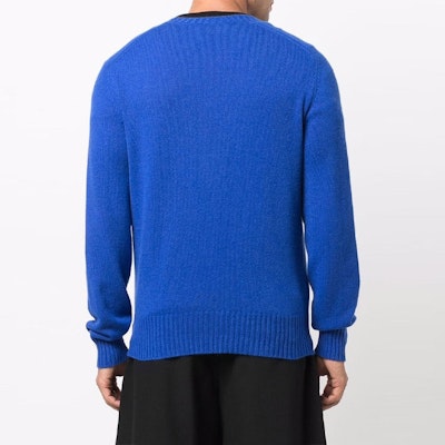 亞歷山大·麥昆 FW21 骷髏鉤織針織毛衣 藍色 668955-Q1XBS-4201 Shop 亞歷山大·麥昆 FW21 骷髏鉤織針織毛衣 藍色 668955-Q1XBS-4201