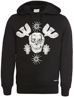 Alexander McQueen FW21 Skull Embroidered Drawstring Hoodie Black Pullover 666638-QRX43-1000 Alexander McQueen FW21 Skull Embroidered Drawstring Hoodie Black Pullover 666638-QRX43-1000