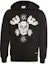 Order Alexander McQueen FW21 Hoodie Hitam Tengkorak Bersulam dengan Tali Serut 666638-QRX43-1000