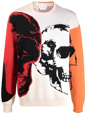 알렉산더 맥퀸 FW21 스컬 인타르시아 크루넥 스웨터 화이트 663626-Q1RSX-5771 Buy 알렉산더 맥퀸 FW21 스컬 인타르시아 크루넥 스웨터 화이트 663626-Q1RSX-5771