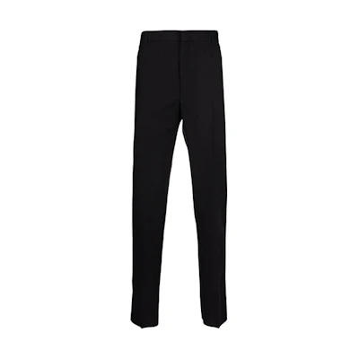Alexander McQueen FW21 Solid Black Straight-Leg Casual Pants 624301-QRU42-1000