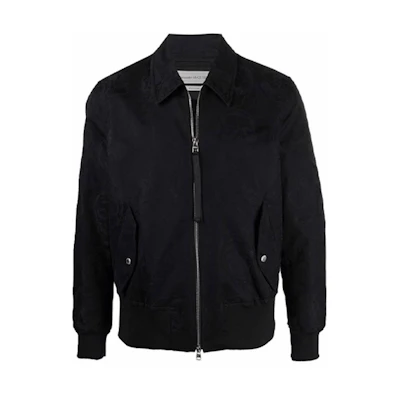 Alexander McQueen FW21 Solid Black Zipper Jacket. 662319-QRS21-1000