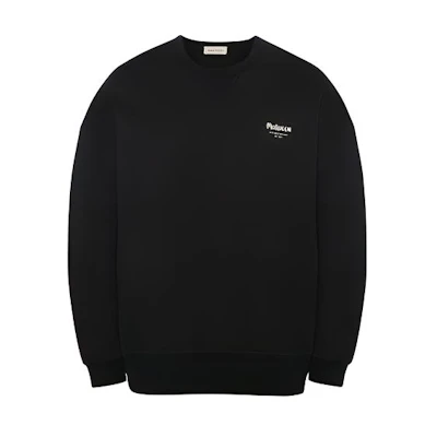 Alexander McQueen FW21 Solid Color Black Long Sleeve Sweatshirt. 659611-QRX87-1000