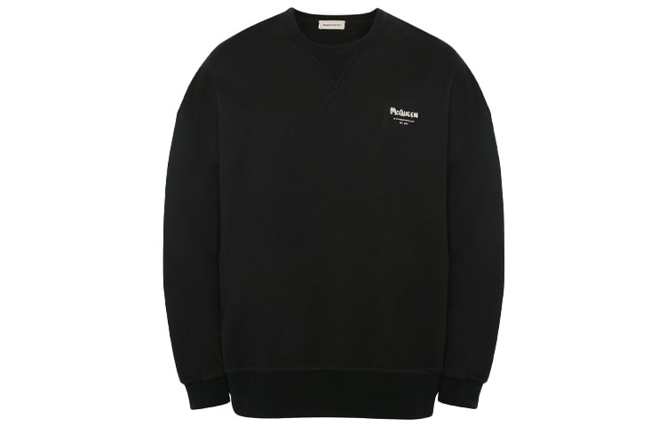 Order 亚历山大麦昆FW21纯色黑色长袖卫衣. 659611-QRX87-1000