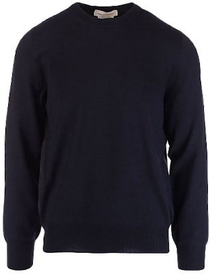 Alexander McQueen FW21 Solid Color Wool Pullover Sweater Blue 663621-Q1XBM-4061 Order Alexander McQueen FW21 Solid Color Wool Pullover Sweater Blue 663621-Q1XBM-4061