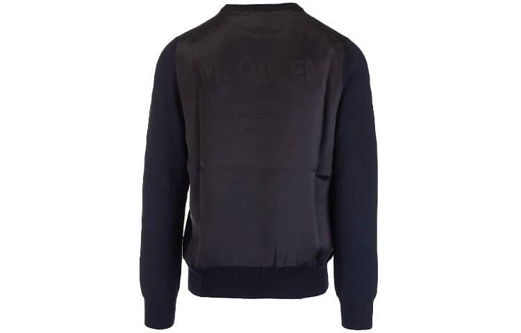 Lookbook Alexander McQueen FW21 Solid Color Wool Pullover Sweater  Blue 663621-Q1XBM-4061