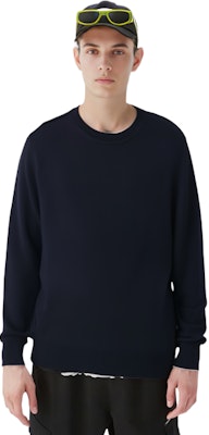 Alexander McQueen FW21 Solid Color Wool Pullover Sweater Blue 663621-Q1XBM-4061 Purchase Alexander McQueen FW21 Solid Color Wool Pullover Sweater Blue 663621-Q1XBM-4061