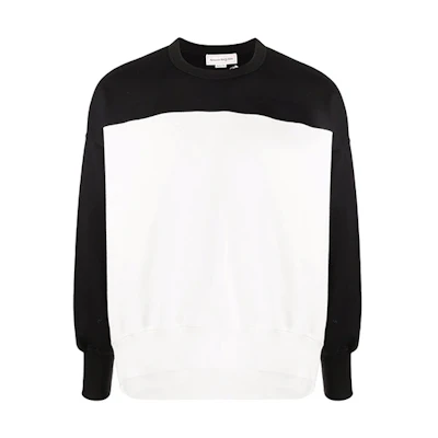 Alexander McQueen FW21 Two-Tone Casual Sweatshirt Black/White Mens 659606-QRX87-1000
