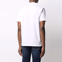 Shop Alexander McQueen FW21 白色字母印花短袖POLO衫 662551-QRX33-9000