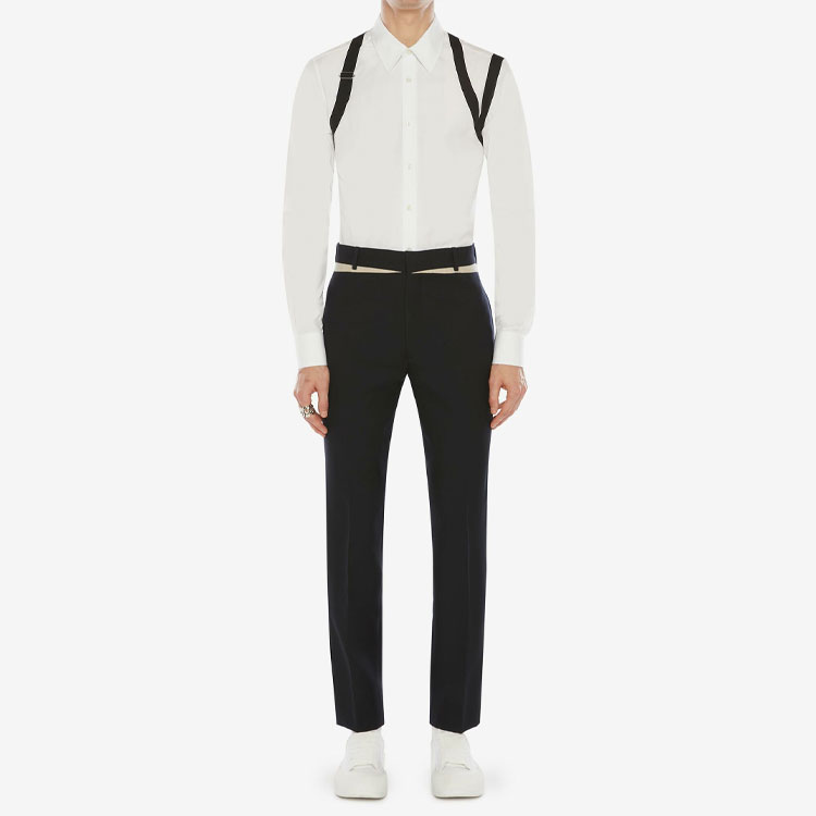 Shop Pantalones Cargo de Lana Alexander McQueen FW21 para Hombre. 653529-QRU58-4100