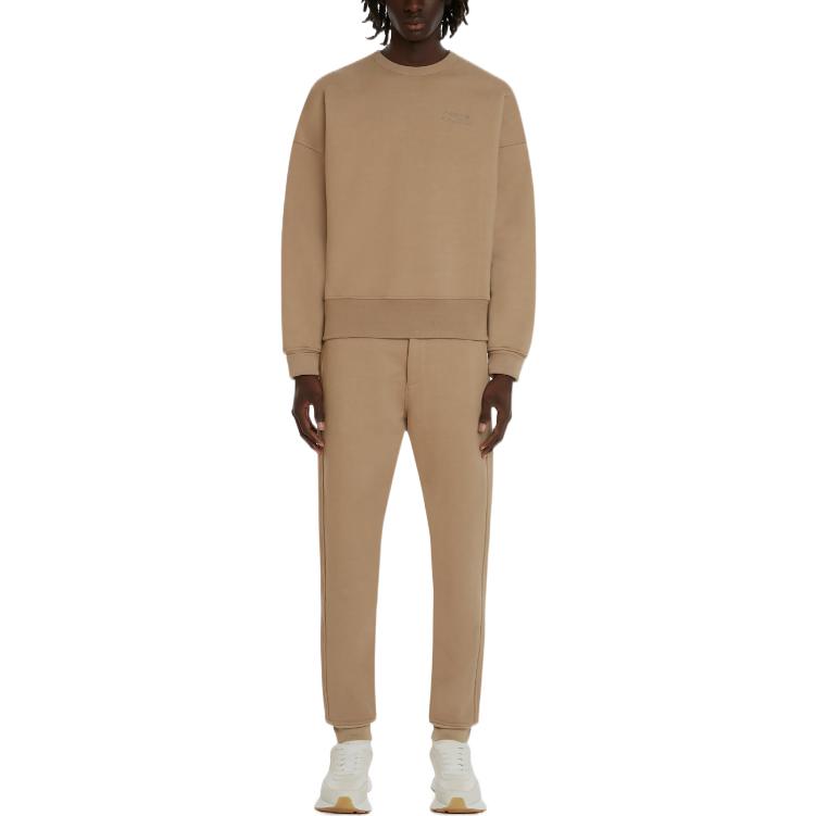 Lookbook Alexander McQueen FW22 米色純色彈性腰圍休閒長褲 727811-QUX63-9502