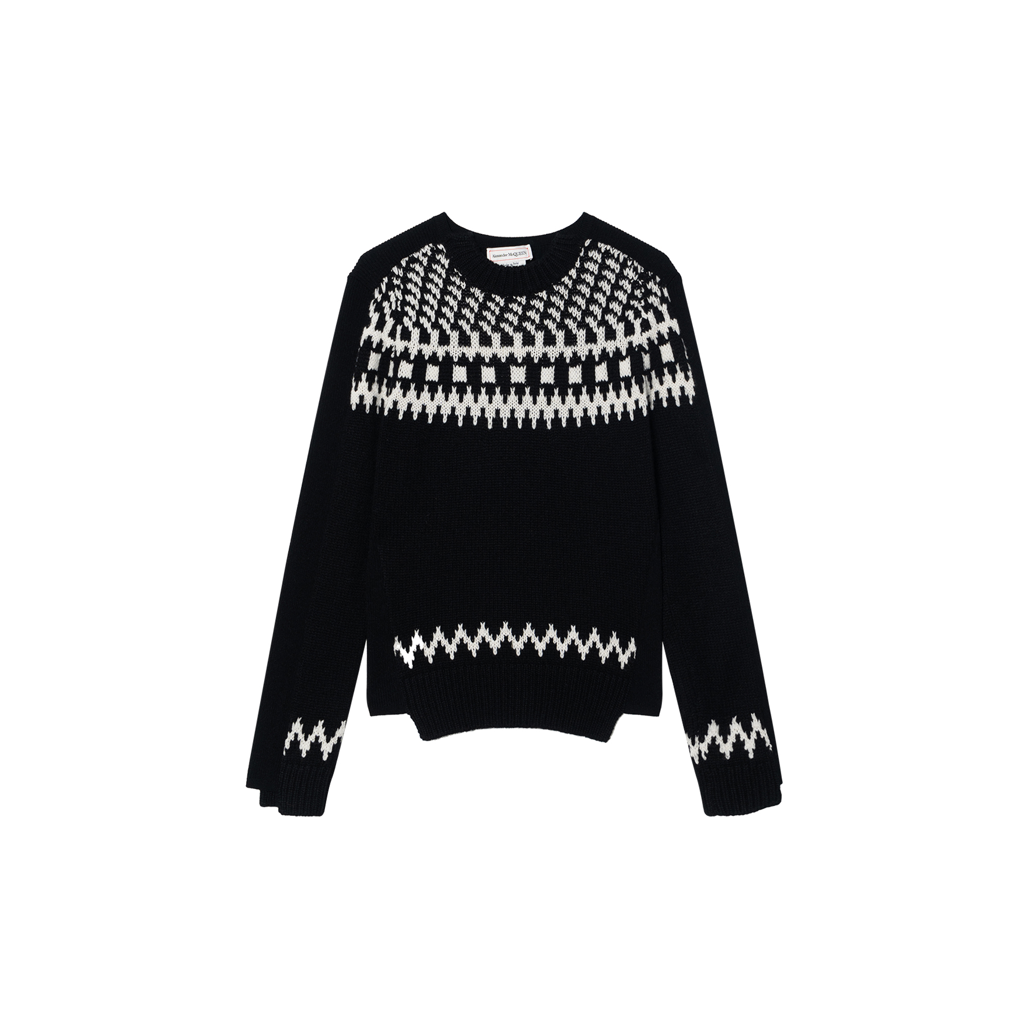 Alexander McQueen FW22  Black Crewneck Cashmere Knit Sweater. 712778-Q1XGB-1001