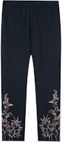 Alexander McQueen FW22 Black Floral Embroidered Knit Track Pants. 463988-DJX43-1000 Alexander McQueen FW22 Black Floral Embroidered Knit Track Pants. 463988-DJX43-1000