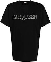 Alexander McQueen FW22 Black Logo Print Short Sleeve T-Shirt 649876-QTZ56-0901 Alexander McQueen FW22 Black Logo Print Short Sleeve T-Shirt 649876-QTZ56-0901