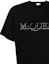 Details for Alexander McQueen Baju-T Hitam Logo Cetak Lengan Pendek FW22 649876-QTZ56-0901