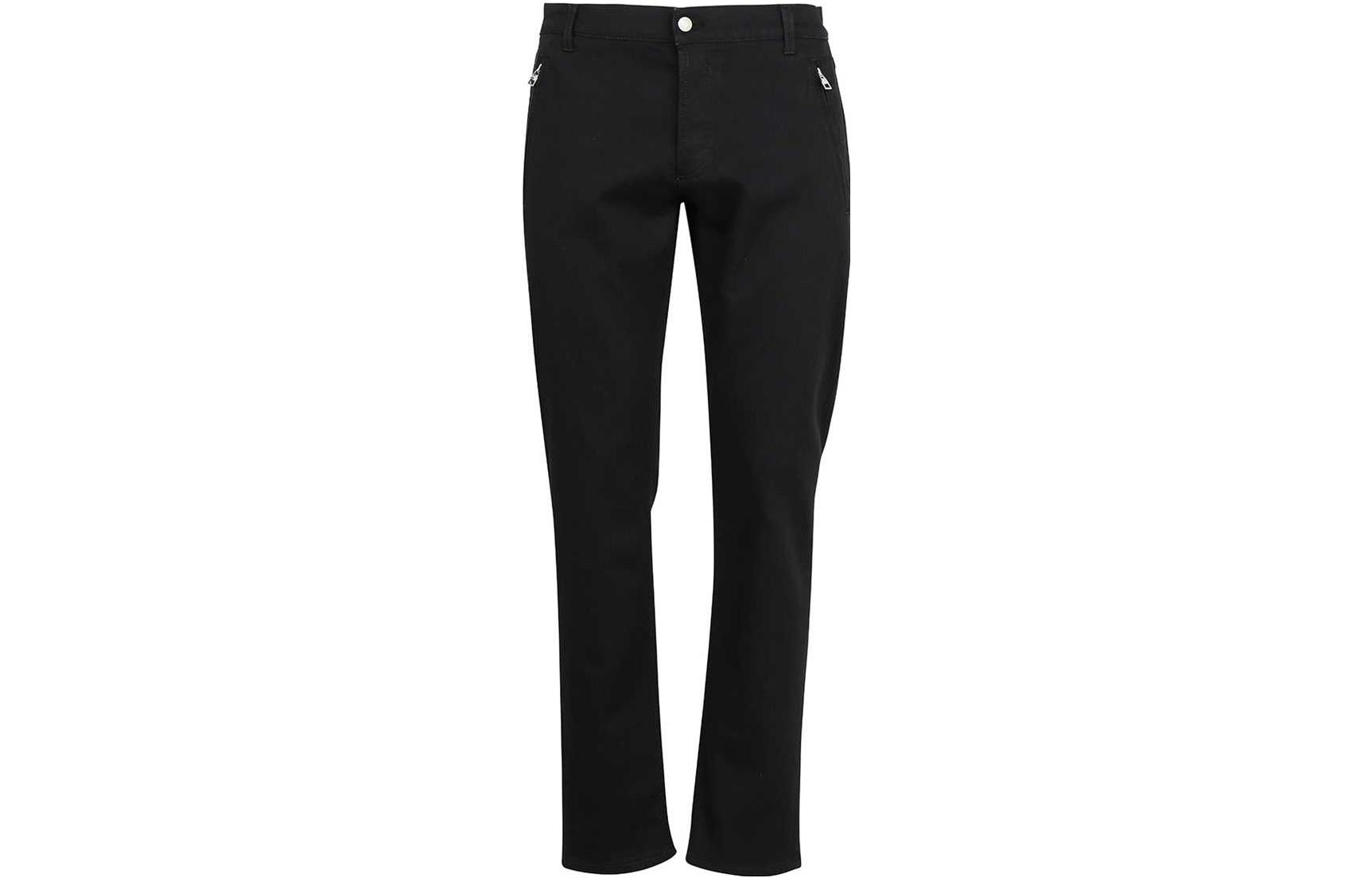 Alexander McQueen FW22  Black Low-Waist Slim Straight Jeans. 705174-QTY49-1000